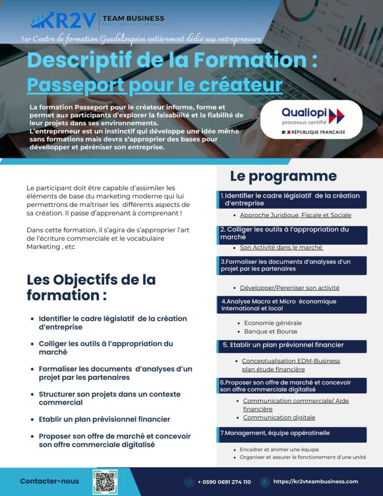 Passeport pour le créateur